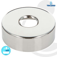 tecuro Gewinderosette (3/4) Ø 27 mm x Ø 80 mm x Höhe 25 mm, Messing verchromt