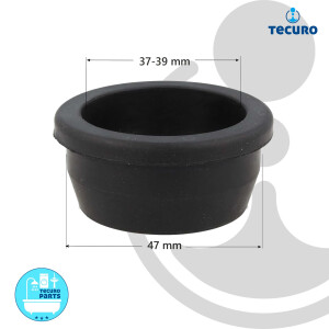 tecuro Gumminippel für Siphonbogen Außen Ø 47 mm x Innen Ø 37-39 mm