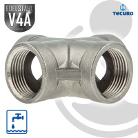 tecuro Kreuzstück Edelstahl V4A (AISI 316), allseitig IG 1 Zoll