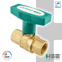 UNIWATER Trinkwasser-Kugelhahn mit ISO-T-Griff beids.Innengewinde Rp 1 Zoll (DN 25), Typ 1446