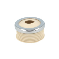 STEDO Euro WC-Spülrohrverbinder Ø 55 mm für Druckspülrohr weiß, mit Rosette
