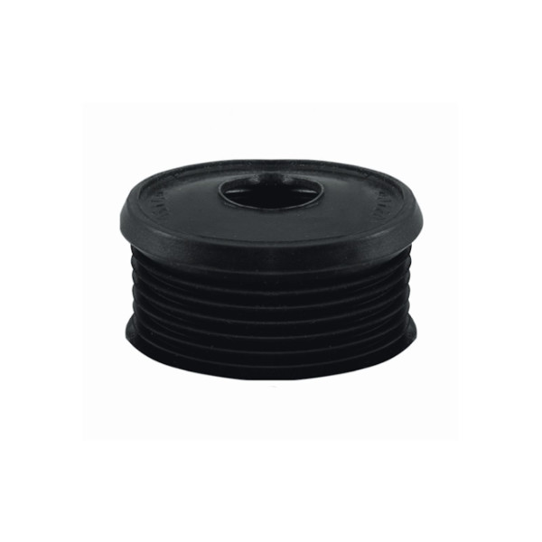 STEDO Euro WC-Spülrohrverbinder Ø 55 mm für Druckspülrohr schwarz, ohne Rosette