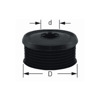 STEDO Euro WC-Spülrohrverbinder Ø 55 mm für Druckspülrohr schwarz, ohne Rosette