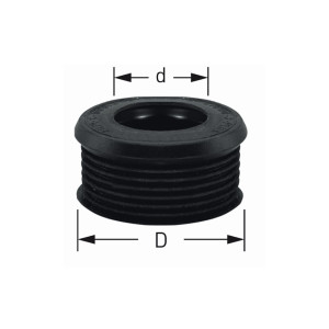 STEDO Euro WC-Spülrohrverbinder Ø 55 mm für Spülkasten schwarz