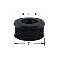 STEDO Euro WC-Spülrohrverbinder Ø 55 mm für Spülkasten schwarz