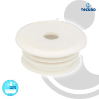 tecuro Urinal-Verbinder für Druckspülrohre 12-20 mm weiß, ohne Rosette