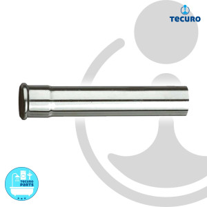 tecuro Spülrohrverlängerung Ø 28 mm für WC-Druckspüler - Messing verchromt