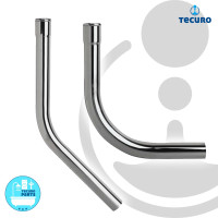 tecuro Spülrohrbogen Ø 28 mm für WC-Druckspüler - Messing verchromt