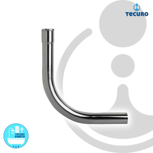 tecuro 90° Spülrohrbogen Ø 28 mm für WC-Druckspüler - Messing verchromt