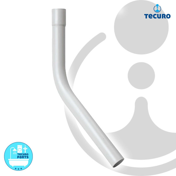 tecuro 45° Spülrohrbogen Ø 28 mm für WC-Druckspüler - Kunststoff weiß