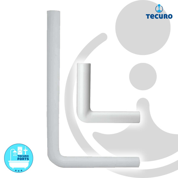 tecuro Spülbogen für WC-Spülkasten - PVC weiß - verschiedene Ausführungen