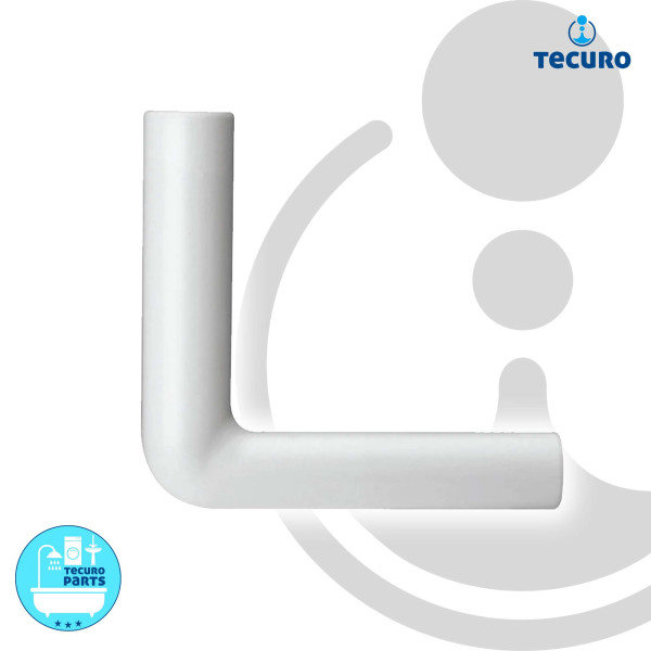 tecuro Spülbogen für WC-Spülkasten - PVC weiß Höhe: 230 mm x Länge: 230 mm