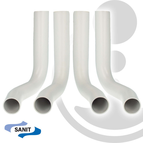 SANIT Spülbogen - versetzt - für WC-Spülkasten - PVC weiß