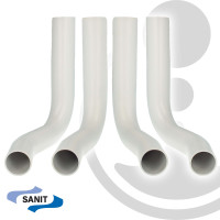 SANIT Spülbogen - versetzt - für WC-Spülkasten - PVC weiß