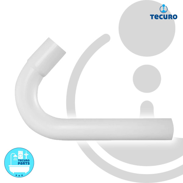 tecuro Spülrohrbogen 135° mit Muffe - Ø 44 mm für WC-Spülkasten - PVC weiß