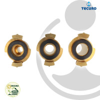 tecuro Schnellkupplung mit 1/2 Zoll (13 mm) Stutzen für Saugleitung - Messing blank