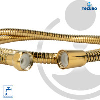 tecuro Metall - Brauseschlauch gold - verschiedene Längen