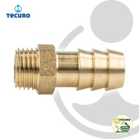tecuro Sauger Schlauchstutzen-Schlauchtülle Ø 11 mm x Außengewinde G 1/4 Zoll - Messing blank