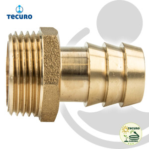 tecuro Sauger Schlauchstutzen-Schlauchtülle Ø 10 mm x Außengewinde G 3/8 Zoll - Messing blank