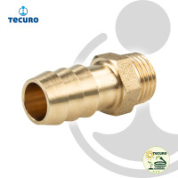 tecuro Sauger Schlauchstutzen-Schlauchtülle Ø 21 mm x Außengewinde G 1/2 Zoll - Messing blank