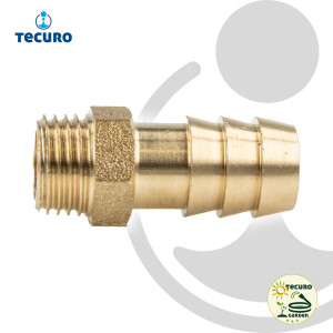 tecuro Sauger Schlauchstutzen-Schlauchtülle Ø 32 mm x Außengewinde G 1 Zoll - Messing blank