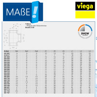VIEGA Rotguss T-Stück IG/IG/IG - Typ 3130 - verschiedene Größen