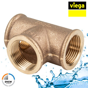 Viega Rotguss T-Stück IG/IG/IG 1 1/4 Zoll - Typ 3130