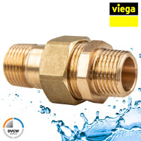 Viega Rotguss Verschraubung AG/AG 1 Zoll - Typ 3334 - flachdichtend