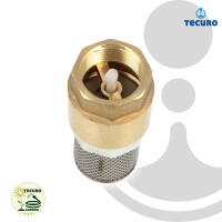tecuro Messing-Fußventil mit Niro-Saugkorb 1 1/4 (5/4) Zoll - PN 8