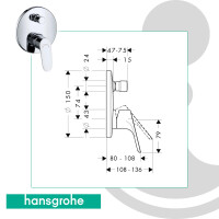 hansgrohe Focus Einhand-Wannenmischer Unterputz - 31945000