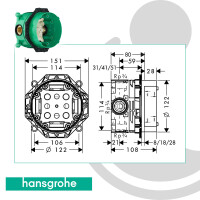 hansgrohe Grundkörper ibox universal - 01800180
