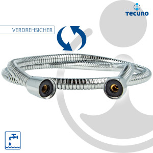 tecuro Metall-Brauseschlauch (Agraff) - Edelstahl -...