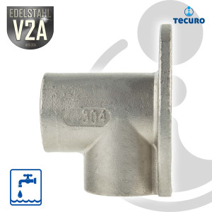 tecuro Wandwinkel 90° Edelstahl V2A (AISI 304) - verschiedene Größen