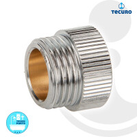 tecuro Aufnahme-Adapter/Übergangsstück für Ausläufe an Armaturen, AG 1/2 auf IG M22x1
