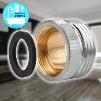 tecuro Aufnahme Adapter Übergangsstück für Ausläufe an Armaturen, AG 3/4 auf IG M22x1