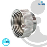 tecuro Aufnahme Adapter Übergangsstück für Ausläufe an Armaturen, AG M 22x1 auf IG 3/4 Zoll