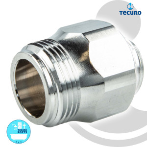 tecuro Aufnahme Adapter Übergangsstück für Ausläufe an Armaturen, AG 3/4 Zoll auf IG 3/4 Zoll