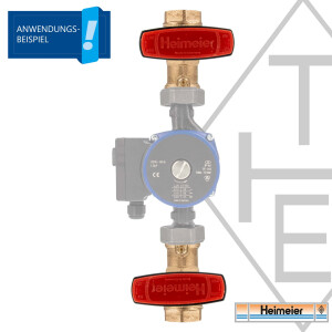 Heimeier Pumpen-Kugelhahn Globo P-S 1 Zoll Gewinde x 1...