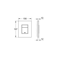 GROHE WC-Betätigungsplatte Skate Cosmopolitan 38732000 - verchromt