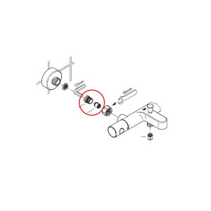 GROHE 47189000 Rückflussverhinderer mit Sieb - 2 Stück - verchromt für AP-Thermostate