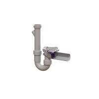 KESSEL 73052 Rückstauverschluss Staufix Siphon DN50, mit Anschluss für Waschmaschine