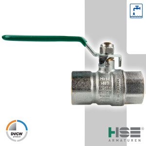 UNIWATER Trinkwasser-Kugelhahn mit Stahlhebel beids .Innengewinde Rp 3/4 Zoll (DN 20), Typ 1493