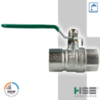 UNIWATER Trinkwasser-Kugelhahn mit Stahlhebel beids .Innengewinde Rp 3/4 Zoll (DN 20), Typ 1493