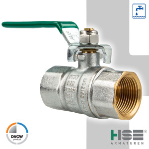 UNIWATER Trinkwasser-Kugelhahn mit Stahlhebel beids .Innengewinde Rp 1 Zoll (DN 25), Typ 1493