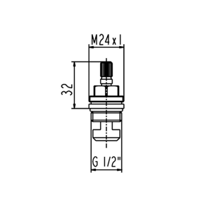 Ideal Standard Jado H960104NU Keramikoberteil G 1/2 Zoll...