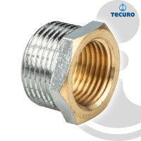 tecuro Reduzierstück Außengewinde G 1/2 x Innengewinde Rp 3/8 Messing verchromt