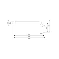 Ideal Standard Brausearm Wandanschluss IDEALRAIN 300 mm B9444AA