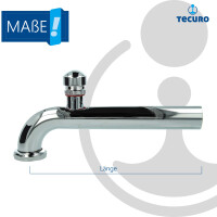 tecuro Abgangsbogen 90° mit Rohrbelüfter für Siphon Geruchsverschluss, verchromt