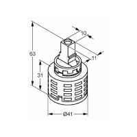 KLUDI Kartusche ( Ø 41 mm) - Steuereinheit 7412900-00 Niederdruck