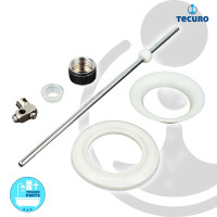 tecuro Zugstange für Exzenter Ab- und Überlaufgarnitur 205 mm x Ø 5 mm, Messing verchromt